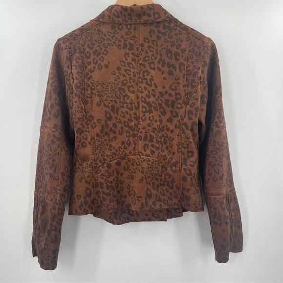 MARRAKECH x Anthropologie Jacket Size Small Marni Leopard Moto Animal Print Zip - Picture 3 of 16